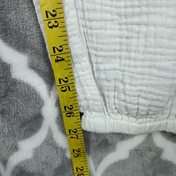 L Space Jumpsuit Womens Medium Gauze Puff Sleeve Pockets Boho Romper - Picture 8 of 14